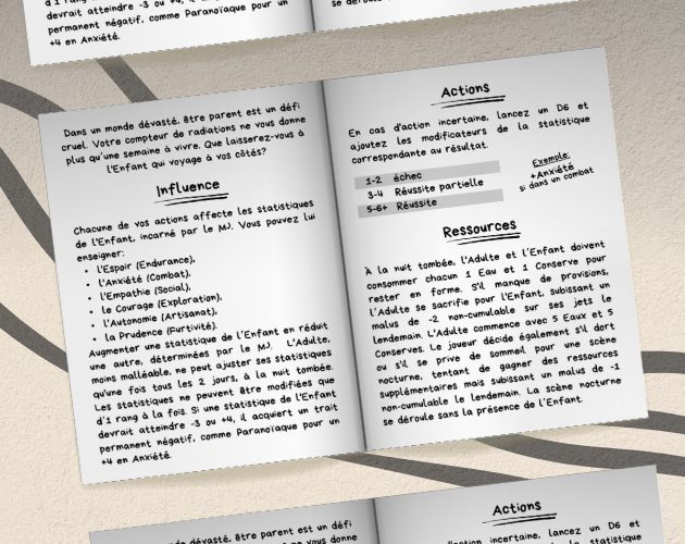 Zine règles du jeu JDR En Attendant l'Aube