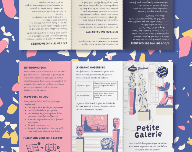 Pamphlet one page règles JDR Petite Galerie