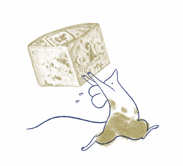 Une souris voleuse de fromage